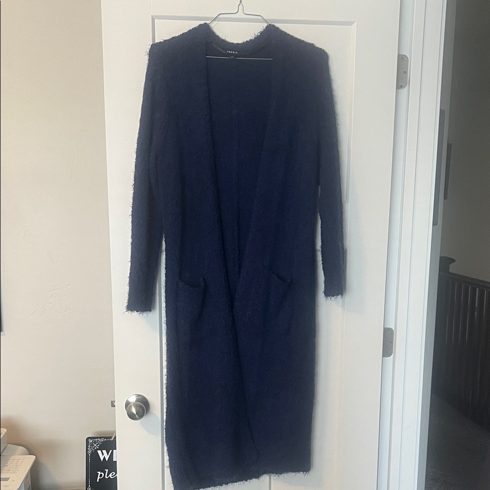 Torrid Women's Navy Long Cardigan Sweater
